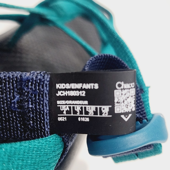 Chaco Kid's ZX/1 Ecotread Sandals - Solid Everglade Sizes 4 - Picture 5 of 5